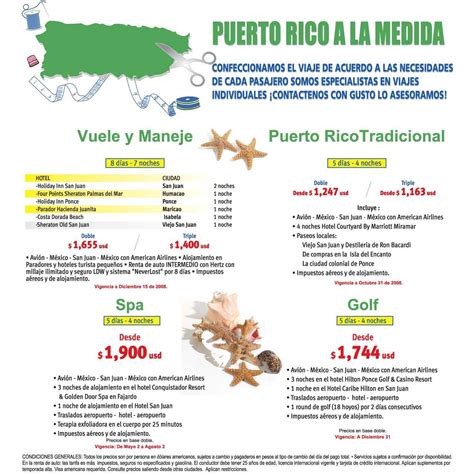 Viajes Paquetes Viaje Puerto Rico Spa Golf Auto