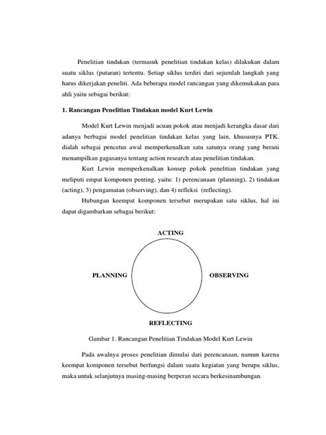 4 langkah dalam kajian tindakan berdasarkan gelungan (cycle). Gambar Desain Ptk Model Kemmis Dan Mc Taggart - Seputar Model