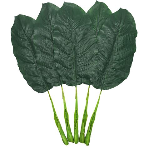 Buy Fake Leaves 25 Large Artificial Palm Leaves Banana Leaves