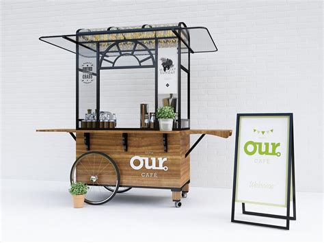 Our Coffee Cart On Behance Mobile Coffee Cart Mobile Food Cart Mobile