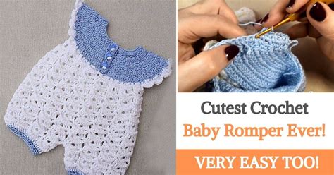 Cutest Crochet Baby Romper Ever Very Easy Too