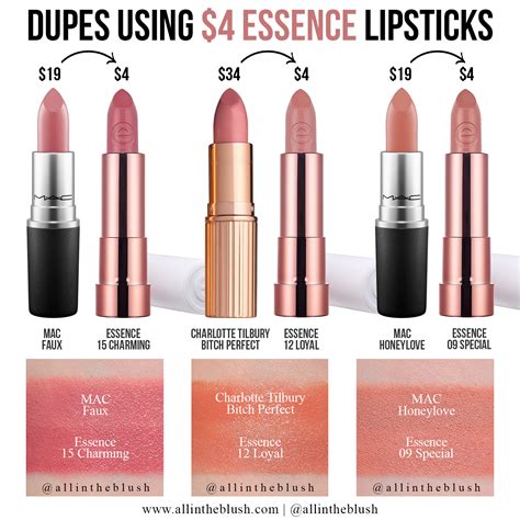 Essence Dupes For Mac Charlotte Tilbury Lipsticks All In The Blush