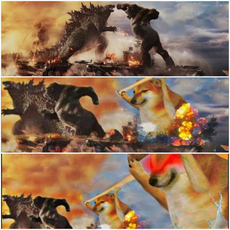 Template Godzilla Vs Kong Vs Cheems Know Your Meme Hot Sex Picture