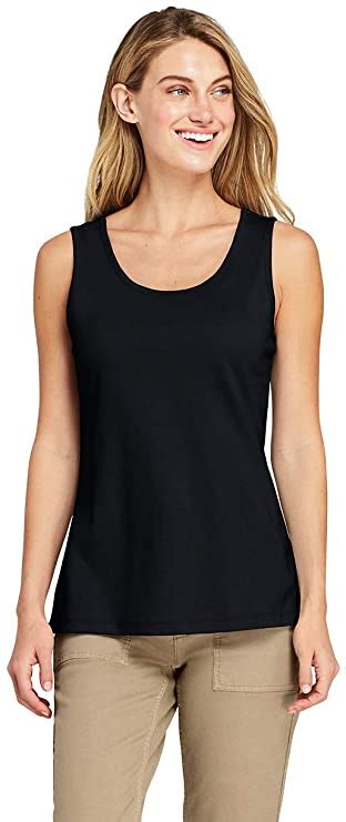 Lands End Womens Cotton Tank Top At Amazon Womens Clothing Store Cotton Tank Tops Women