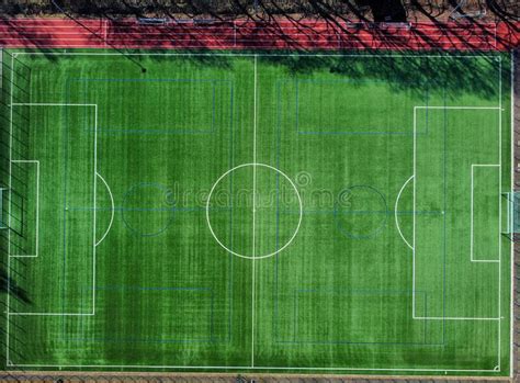 Aerial View Of A Soccer Field Stock Image Image Of Aerial Game
