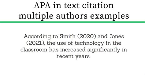 Apa In Text Citation Multiple Authors Examples Expertpreviews
