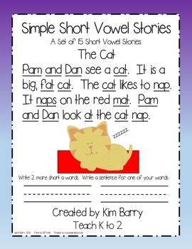 Our short english stories for kids are perfect for children learning english and learning to read! Short Vowel Stories | Short vowels, Word family worksheets ...