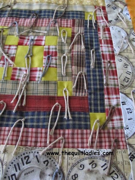 How To Tie A Quilt By The Quilt Ladies Beth Ann Doing Crazy Quilts