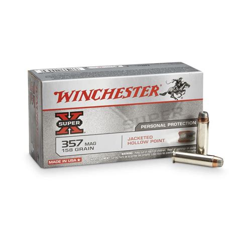 Winchester Super X Handgun 357 Magnum 158 Grain Jhp 50 Rounds 13954