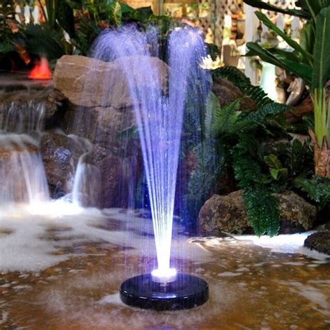 Pool Fountain Ponds Floating Spray Water Color Changing Outdoor Led