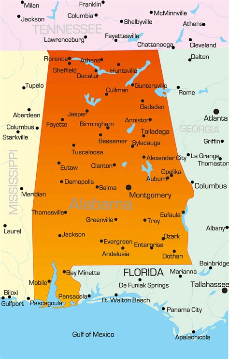 Map Of Alabama Printable Alabama Map Printable Al Map