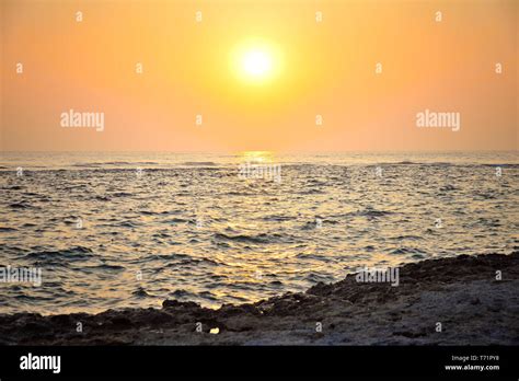 Sunset Over The Indian Ocean Stock Photo Alamy