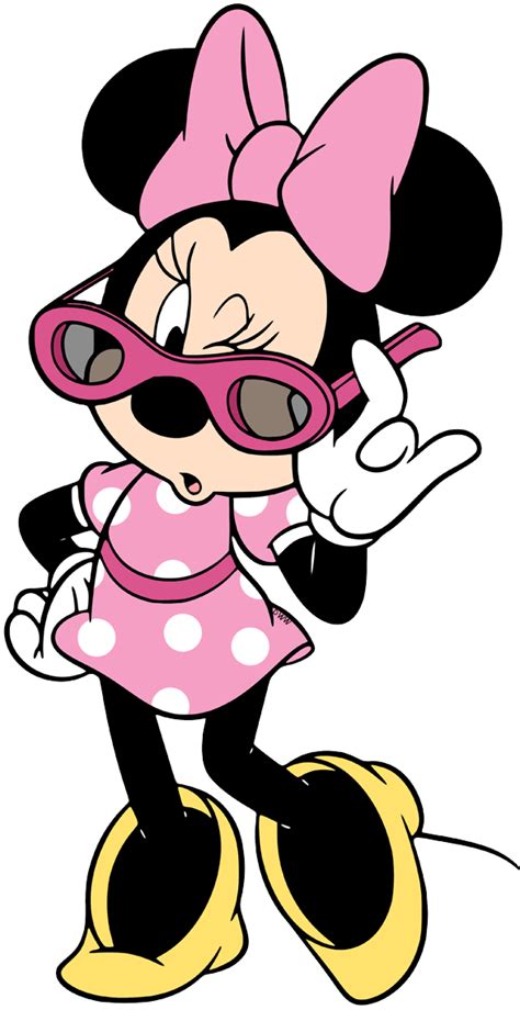 Clip Art Of Minnie Mouse Winking Under Her Sunglasses Disney