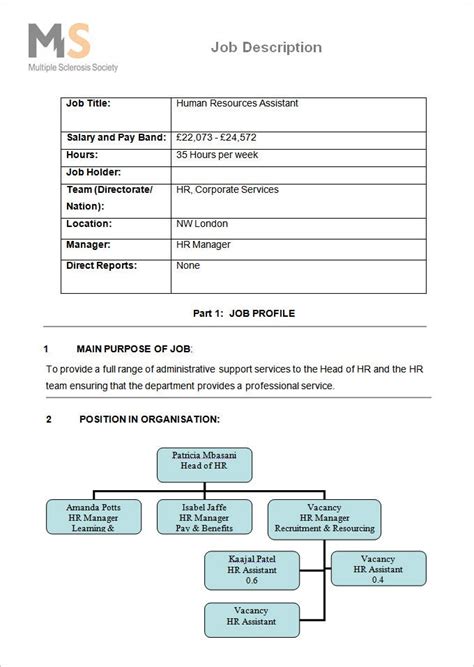 55+ HR Job Description Templates | HR Templates | Free ...