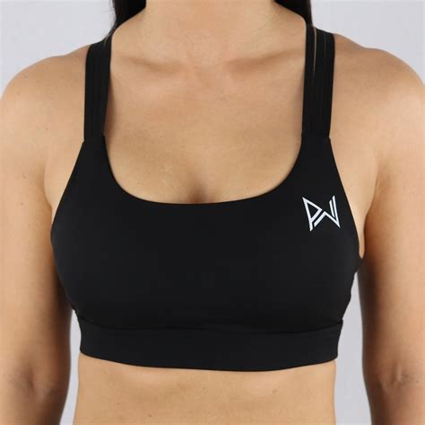 black criss cross strap sports bra prix workout