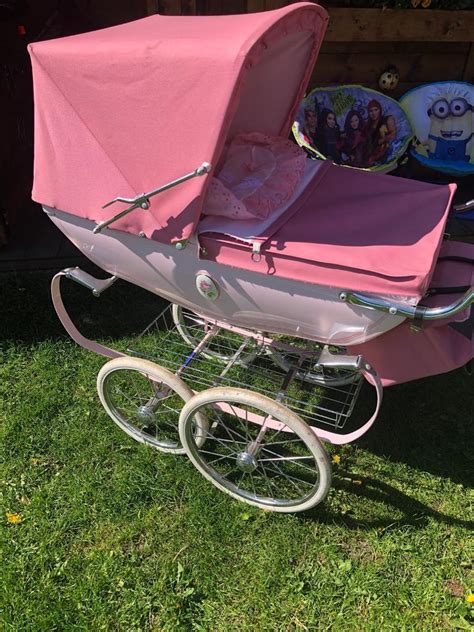 Pink Silver Cross Dolls Pram Great Condition In Houghton Le Spring