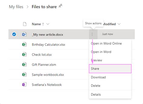 How To Share Files In Onedrive