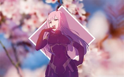 Wallpaper Zero Two Darling In The Franxx Code 002 Darling In The