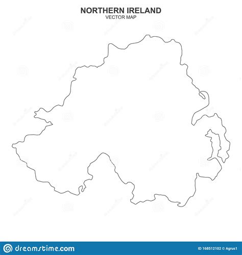 Political Map Of Northern Ireland Isolated On White Background Stock