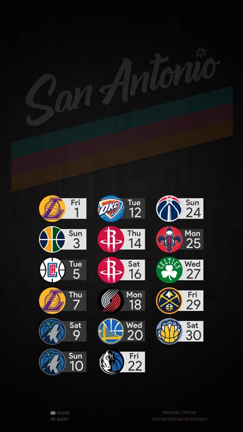 Printable Spurs Schedule 2021 Customize And Print