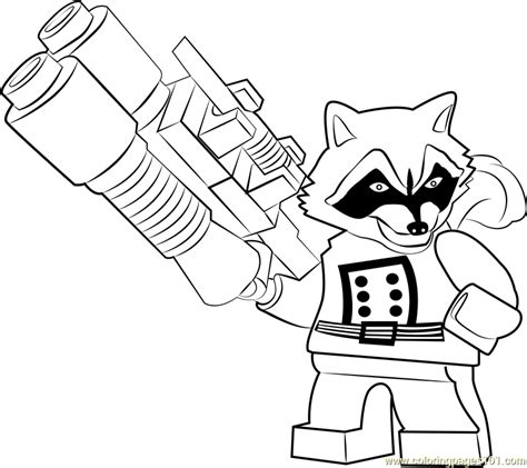 After purchasing you will receive an instant download of coloring pages you get: Lego Rocket Raccoon Coloring Page - Free Lego Coloring ...