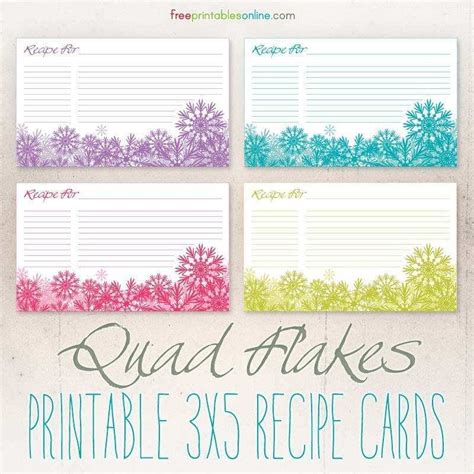 Free shipping on qualified orders. Editable Recipe Card Template Free 3X5 - Cards Design Templates