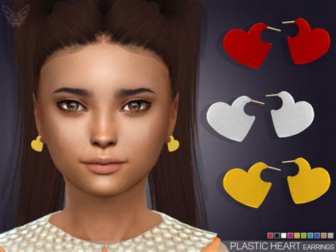 Plastic Heart Earrings For Kids At Giulietta Sims 4 Updates