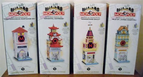 Dept 56 Monopoly 8 Building Facades Complete Set Nib Ebay Link