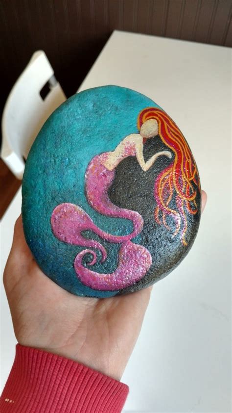 Mermaid Painted Rock Mermaid Painting Painted Rocks Rock Painting Art