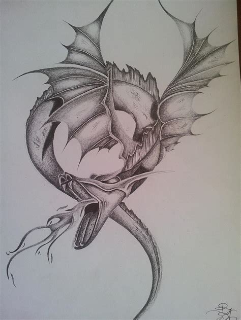 Fantasy Dragon Pencil Drawing Realistic By Cassandrawilson On Deviantart