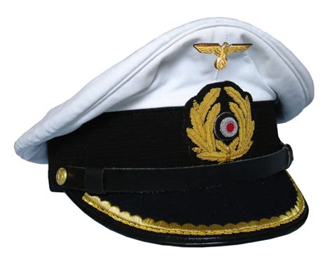Ww2 German Kriegsmarine Officer U Boat Lieutenant White Visor Cap
