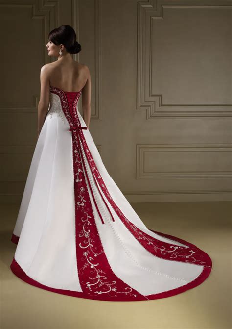 Red And White Wedding Dresses