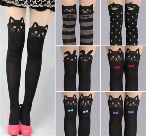 2019 Wholesale Sexy Cat Tattoo Socks Sheer Pantyhose Mock Stock From