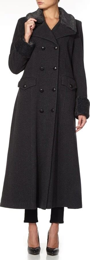 De La Crème De La Creme Women`s Winter Wool Cashmere Military Coat