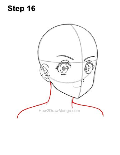 How To Draw A Basic Manga Girl Head Three Quarter View