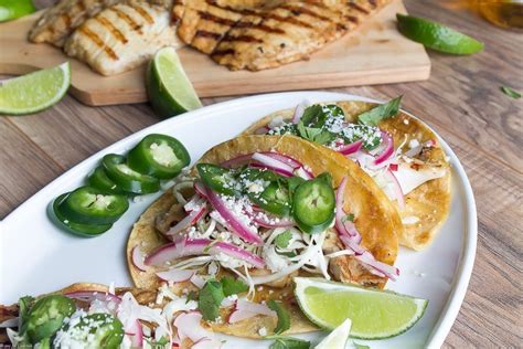 Baja fish tacos, a meal we could eat for days. Beer Marinated Grilled Fish Tacos - Thyme for Cocktails