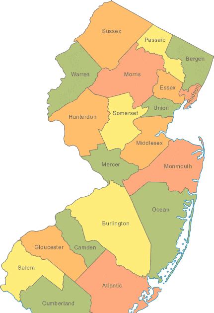 State Of New Jersey Map Map Of Zip Codes