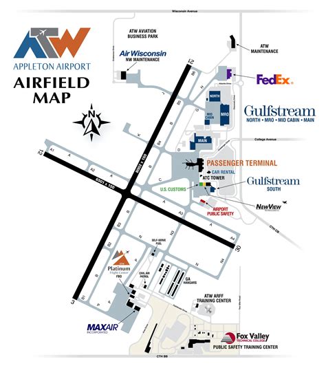 Airfield Layout Appleton International Airport Atw