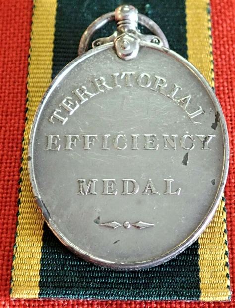 British Army Territorial Efficiency Medal Chadwick Royal Artillery Ww1