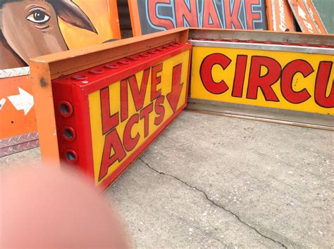 Vintage Sideshow Circus Entrance Lights Obnoxious Antiques
