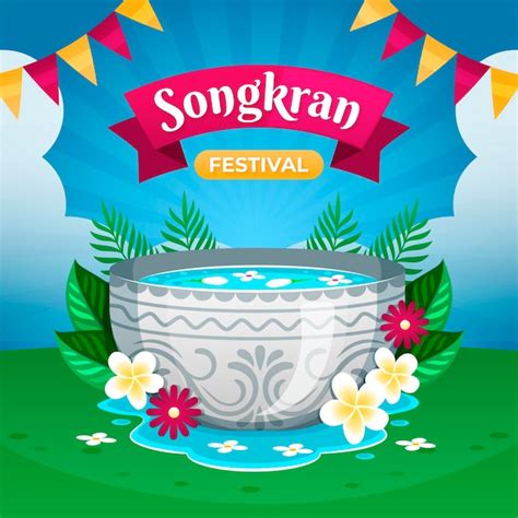 Songkran Festival Thailand Vectors And Illustrations For Free Download