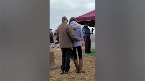 Graveside Funeral Service With Bagpipes And Army Honors For Korean War