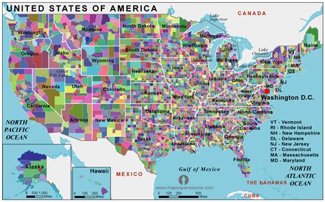 Usa Map With States And Counties Map Of World