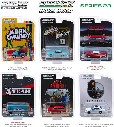 Greenlight Hollywood Series Release 23 Set Of 6 Cars 164