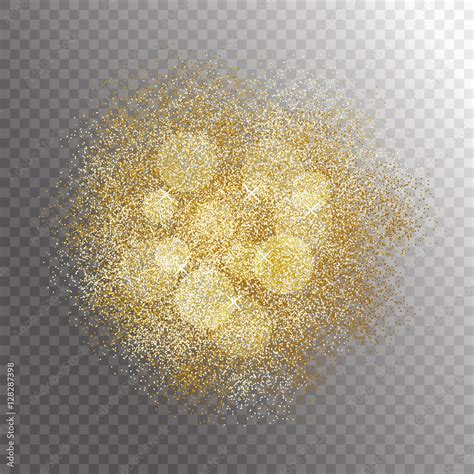 Gold Glitter Splash On Transparent Background Gold Sparkles Vector
