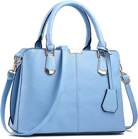 Light Blue Leather Handbags