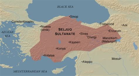 Turkish Numismatics Seljuks Of Rum Map