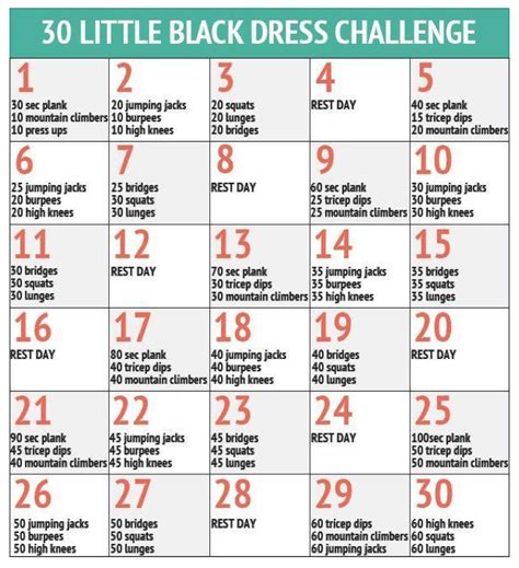 April Fitness Challenge Little Black Dress Challenge Littleblackdress