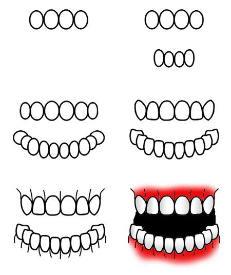 a4animation: How to draw cartoon teeth