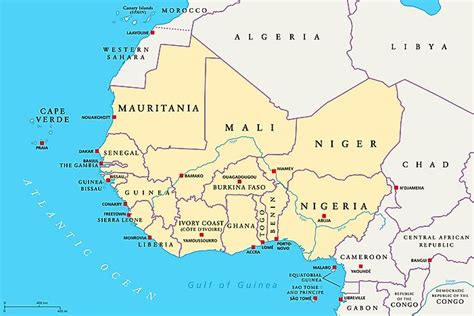 Western Africa Map Identification